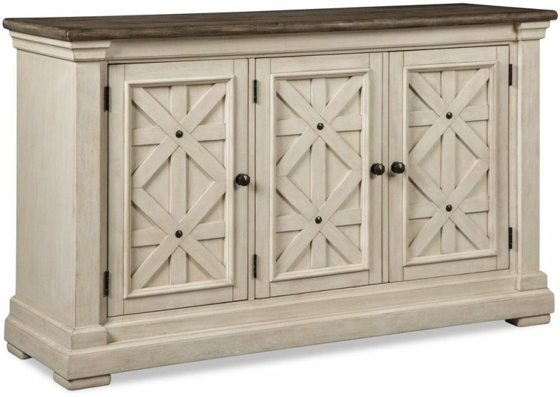 Isla Dining Server With Storage, 57.8″W – Antique White Buffets, Servers And Cabinets