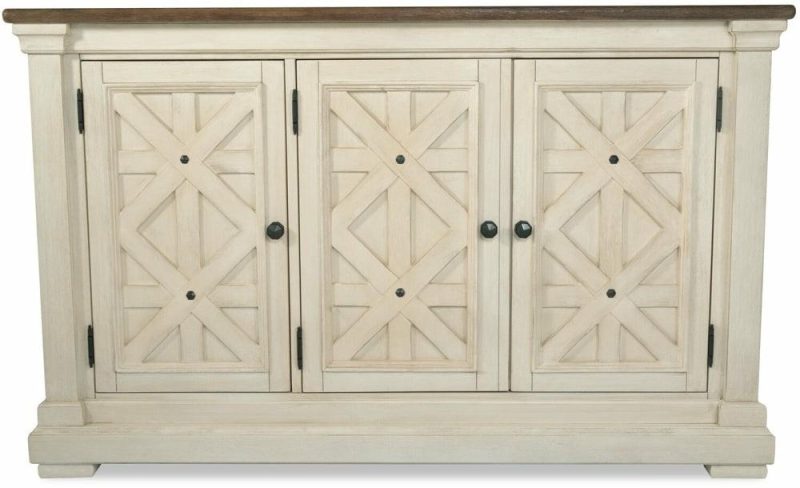 Isla Dining Server With Storage, 57.8″W – Antique White Buffets, Servers And Cabinets