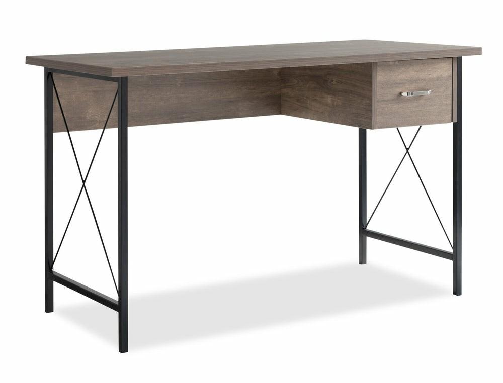 Ivan 47.25″ Desk With Drawer – Hazelnut Desks