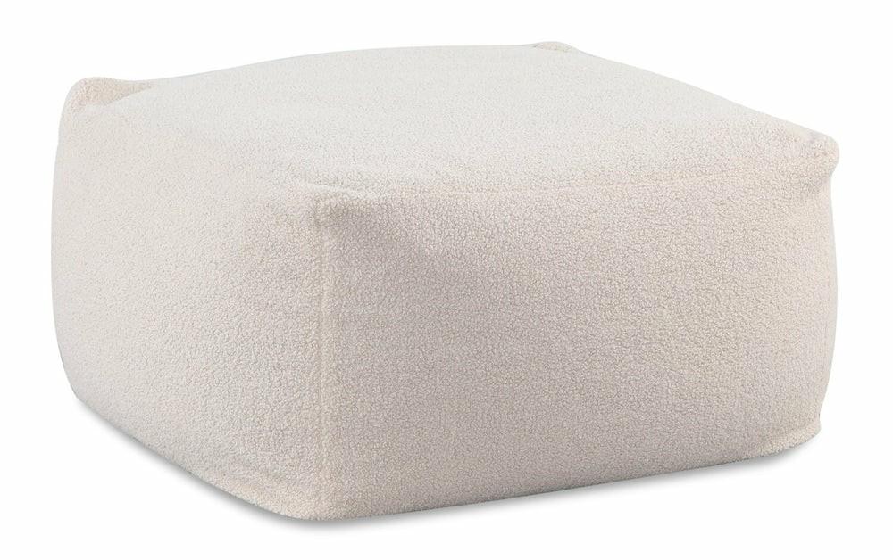 Jenny 27.5″ Ottoman Pouf – Beige Furniture