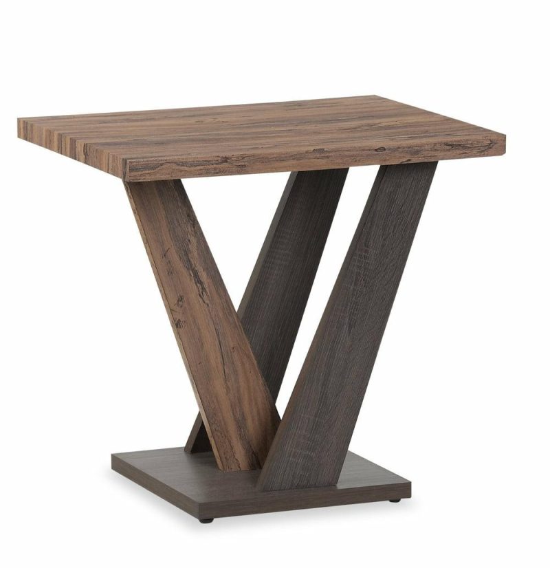 Kinsley 23.6″ Modern End Table – Dark Brown Wood End Tables