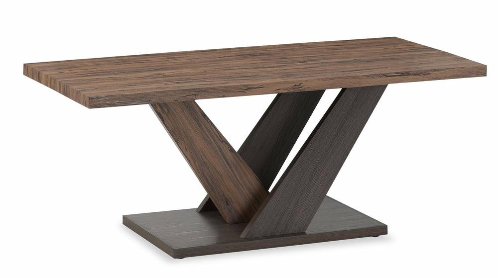 Kinsley 43.3″ Modern Coffee Table – Dark Brown Wood Coffee Tables