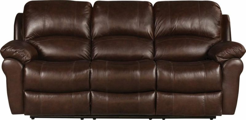 Kobe 87.4″ Brown Genuine Leather Power Reclining Sofa With Usb Ports Furniture