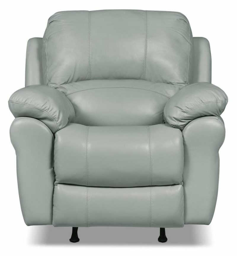 Kobe Genuine Leather Power Recliner – Blue Furniture