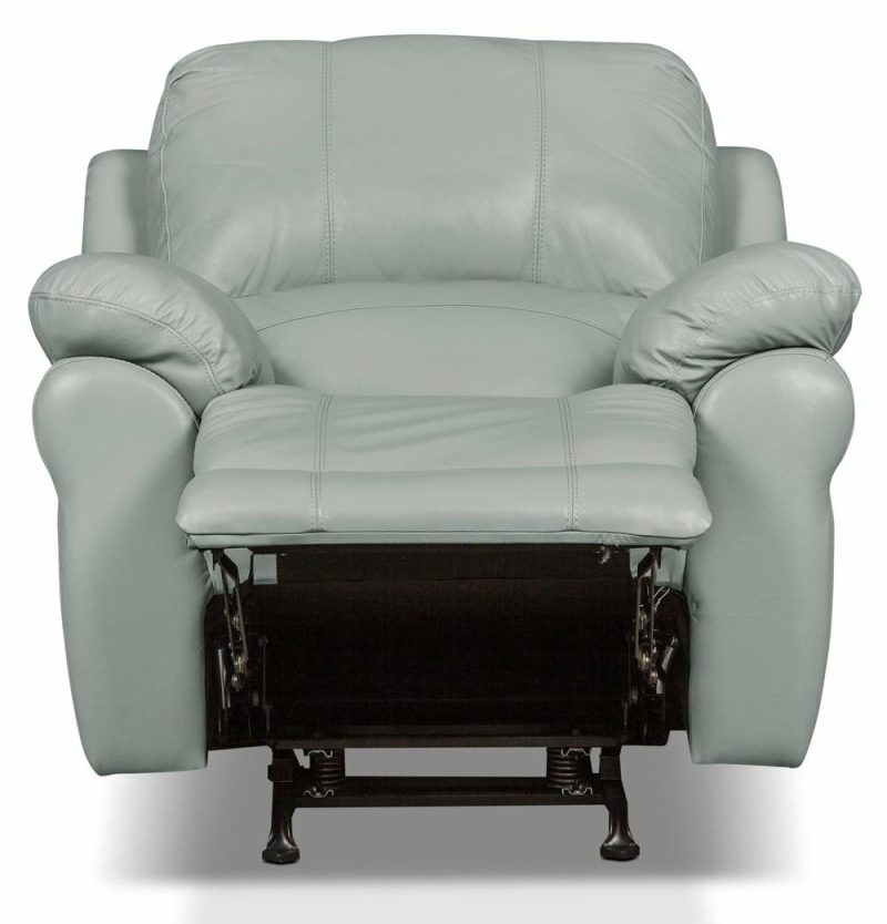 Kobe Genuine Leather Power Recliner – Blue Furniture