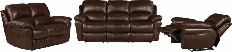 Kobe Genuine Leather Power Recliner – Brown Furniture