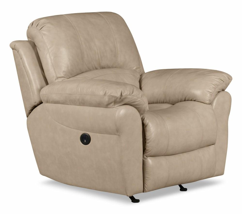 Kobe Genuine Leather Power Recliner – Stone Furniture