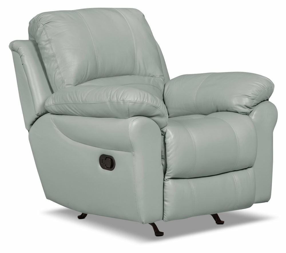 Kobe Genuine Leather Recliner – Blue Furniture