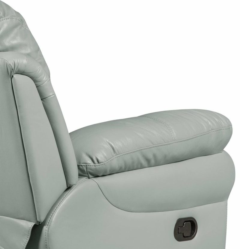 Kobe Genuine Leather Reclining Loveseat – Blue Furniture