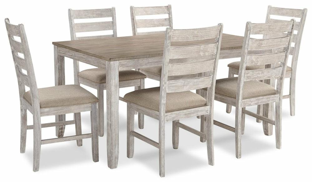 Koda 7Pc Dining Set With Table & 6 Chairs, 59.9″W – White Dining Room