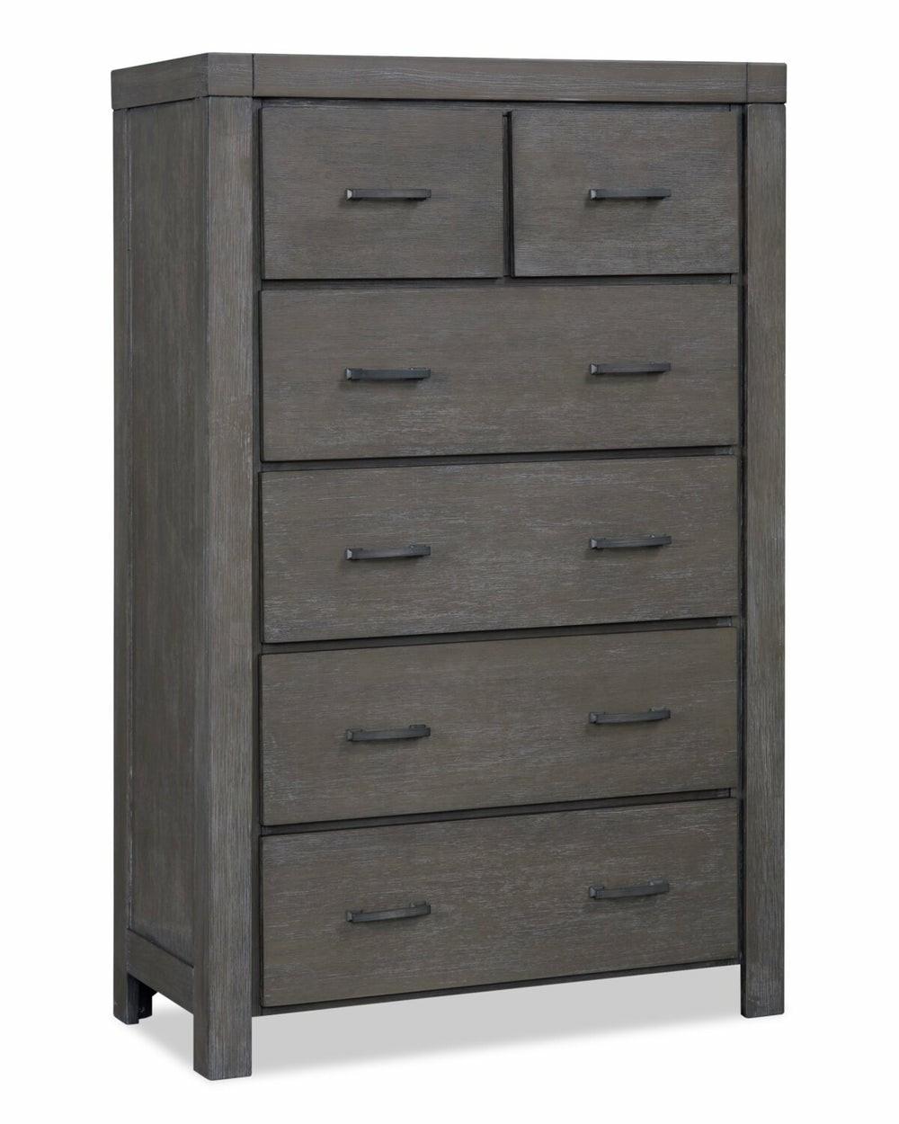 Koda Bedroom Chest Of Drawers, 6-Drawer, 36″W X 56″H, Acacia Wood – Grey Bedroom