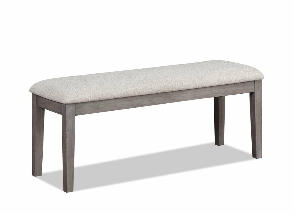 Krew Dining Bench With Polyester Fabric, 48″W – Grey Dining Benches