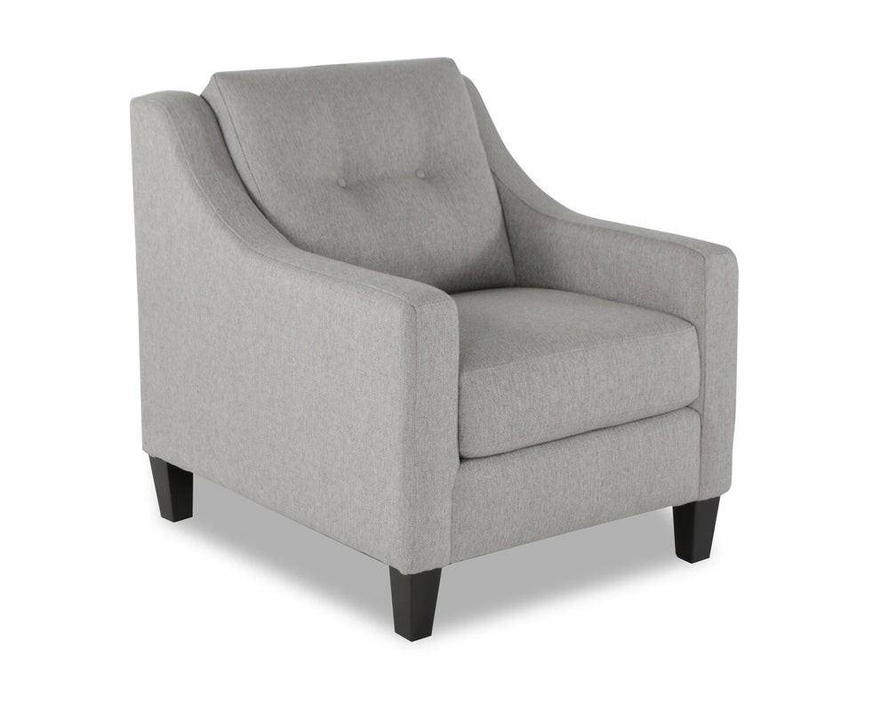 Kylie Linen-Look Fabric Chair – Zeus Grey