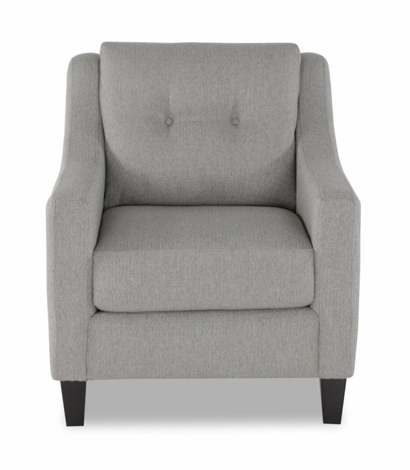 Kylie Linen-Look Fabric Chair – Zeus Grey