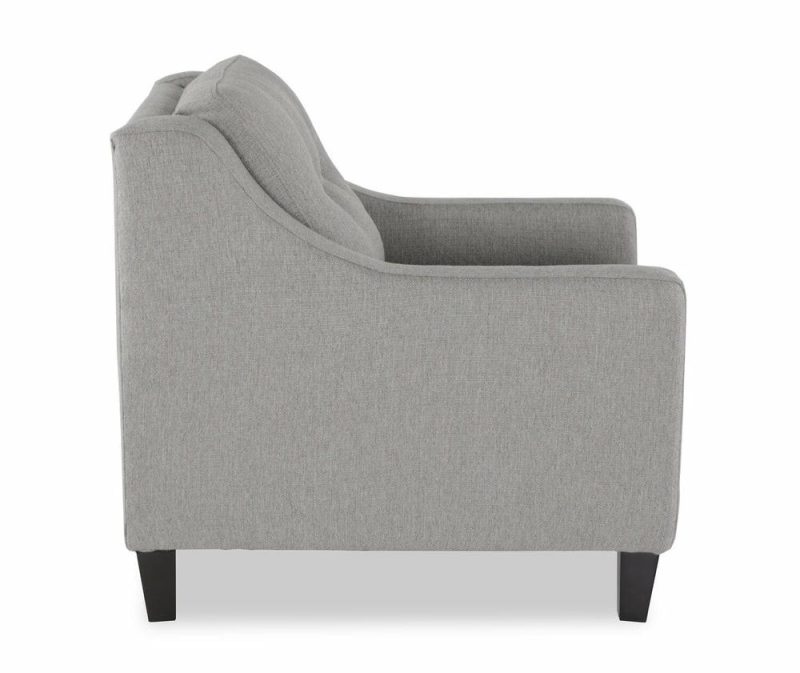 Kylie Linen-Look Fabric Chair – Zeus Grey