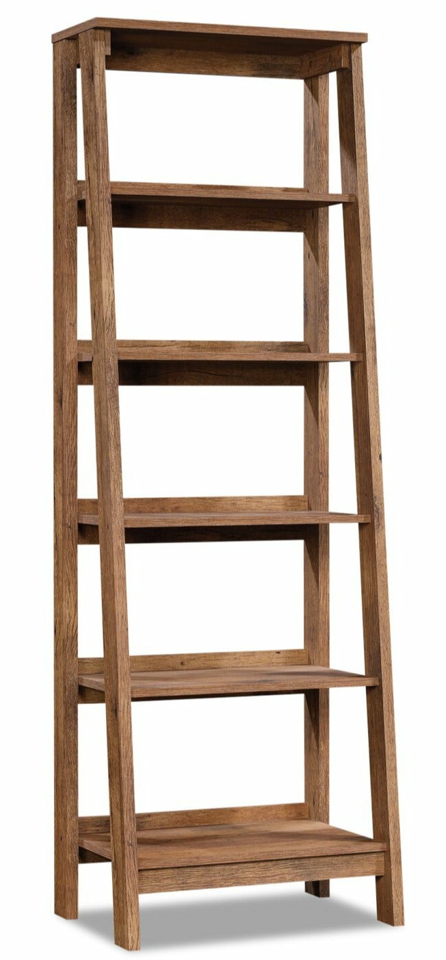 Kyree 23.54″ 5-Shelf Ladder Style Bookcase – Vintage Oak Bookcases