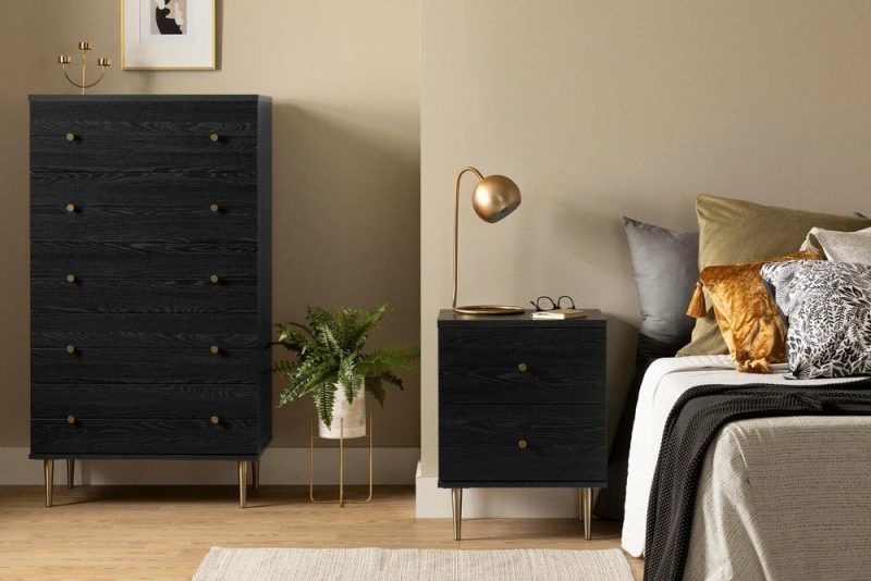 Lake Nightstand – Black Bedroom