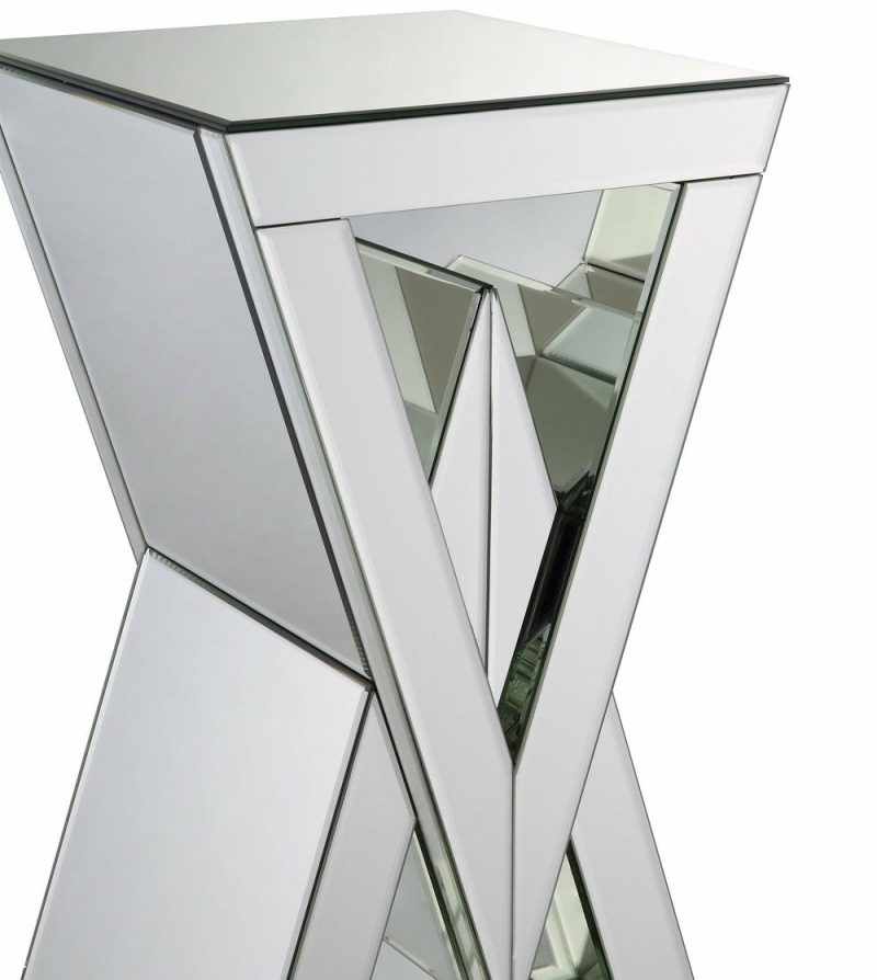 Lane 12″ Mirrored Accent Table – Silver End Tables