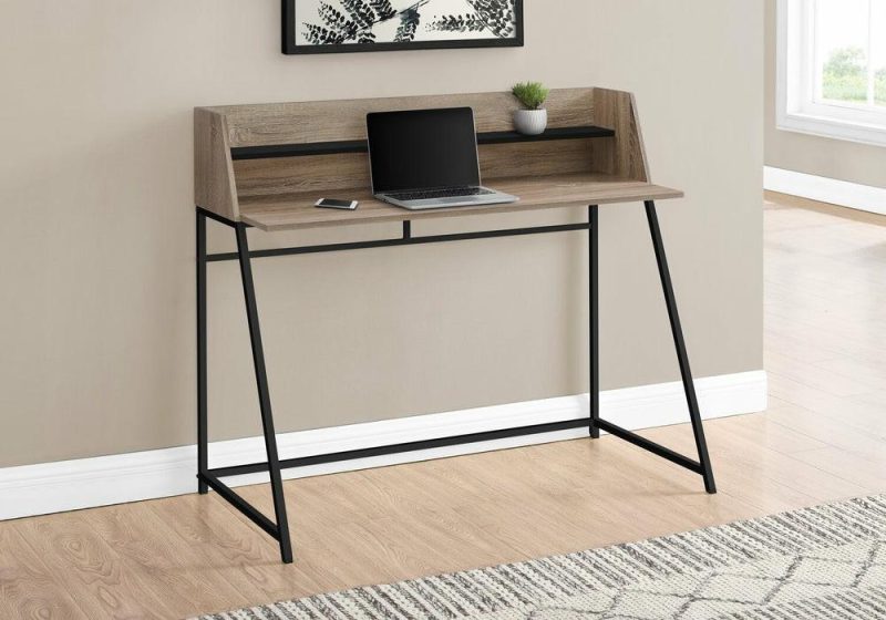 Lawson 47.25″ Desk With Small Hutch – Taupe Desks