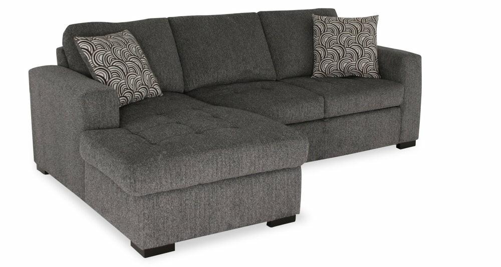 Legend 2-Piece Left-Facing Chenille Sleeper Sectional Sofa – Pepper Furniture