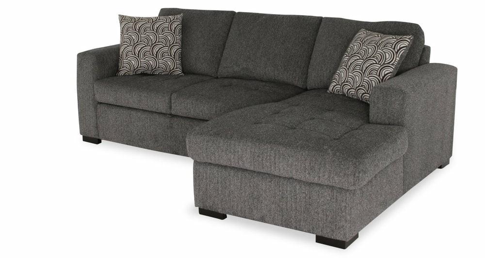 Legend 2-Piece Right-Facing Chenille Sleeper Sectional Sofa – Pepper Furniture