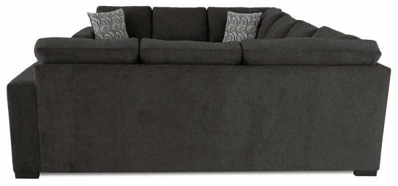 Legend 3-Piece Chenille Sleeper Sectional Sofa – Pewter Furniture