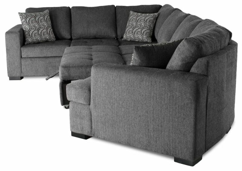 Legend 4-Piece Right-Facing Chenille Cuddler Sleeper Sectional – Pepper Furniture