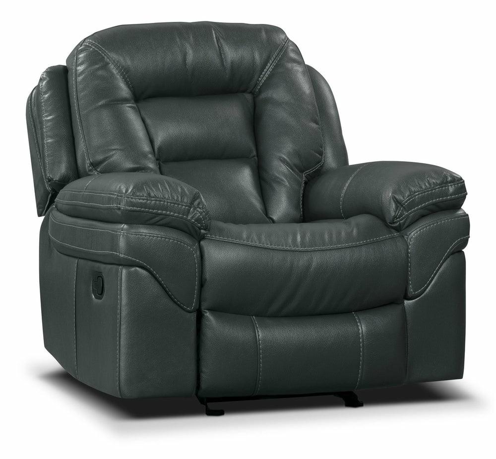 Leo Leath-Aire® Fabric Rocker Recliner – Grey Furniture