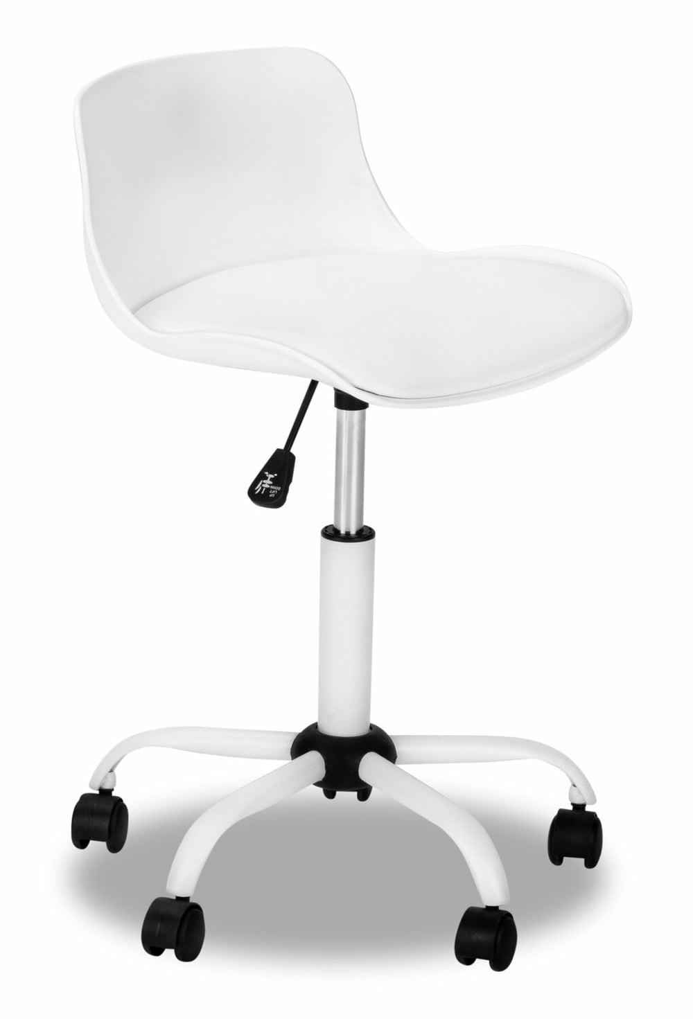 Letty 18.5″ Compact Office Chair With Low Back – White Chairs