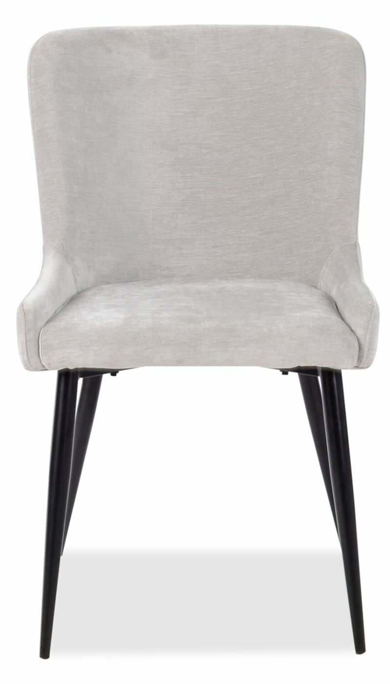 Lexi Dining Chair With Velvet-Look Fabric, Metal – Taupe Accent Chairs