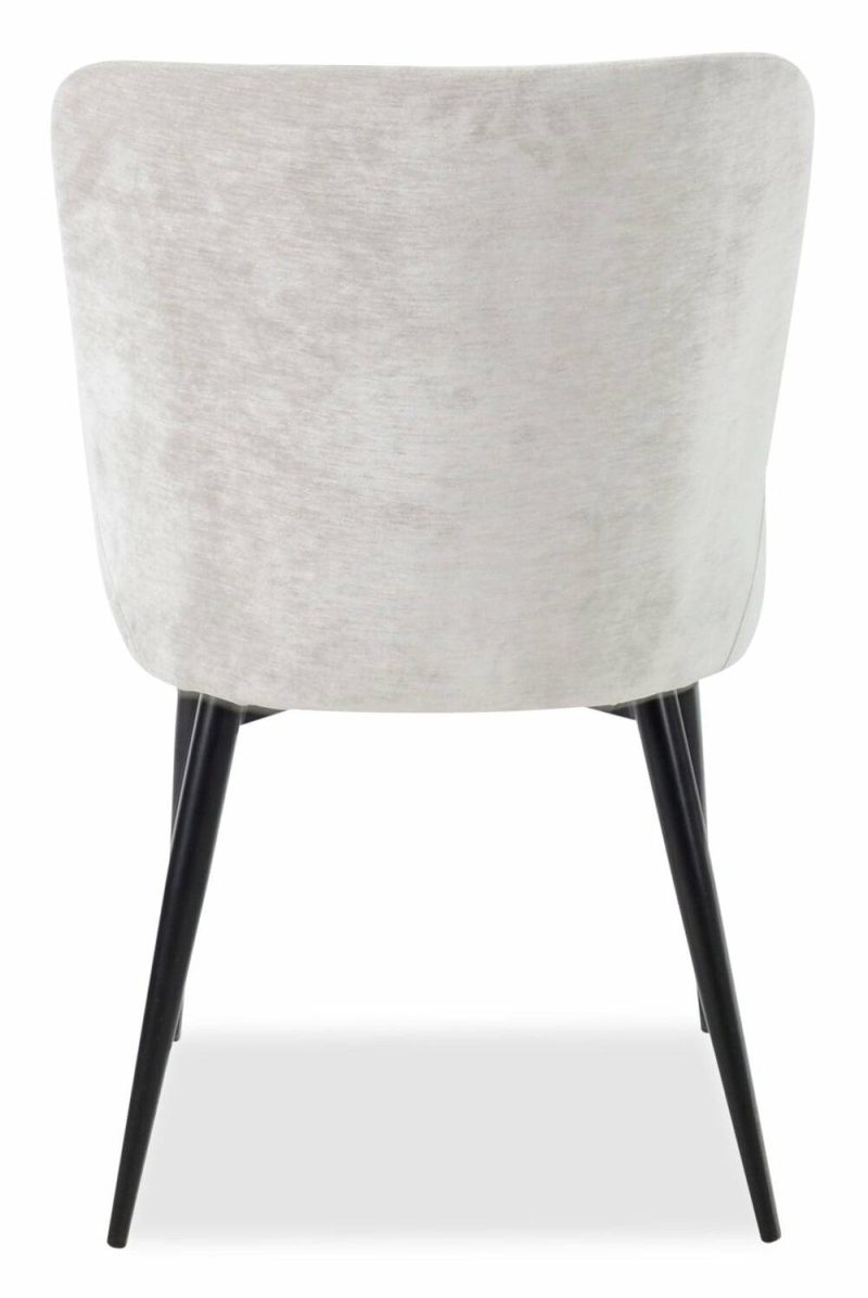 Lexi Dining Chair With Velvet-Look Fabric, Metal – Taupe Accent Chairs