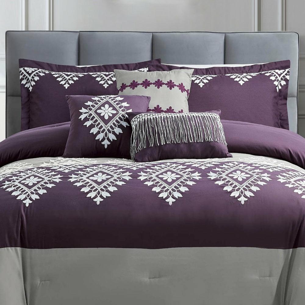 Lisbon 7-Piece Queen Comforter Set Bedding