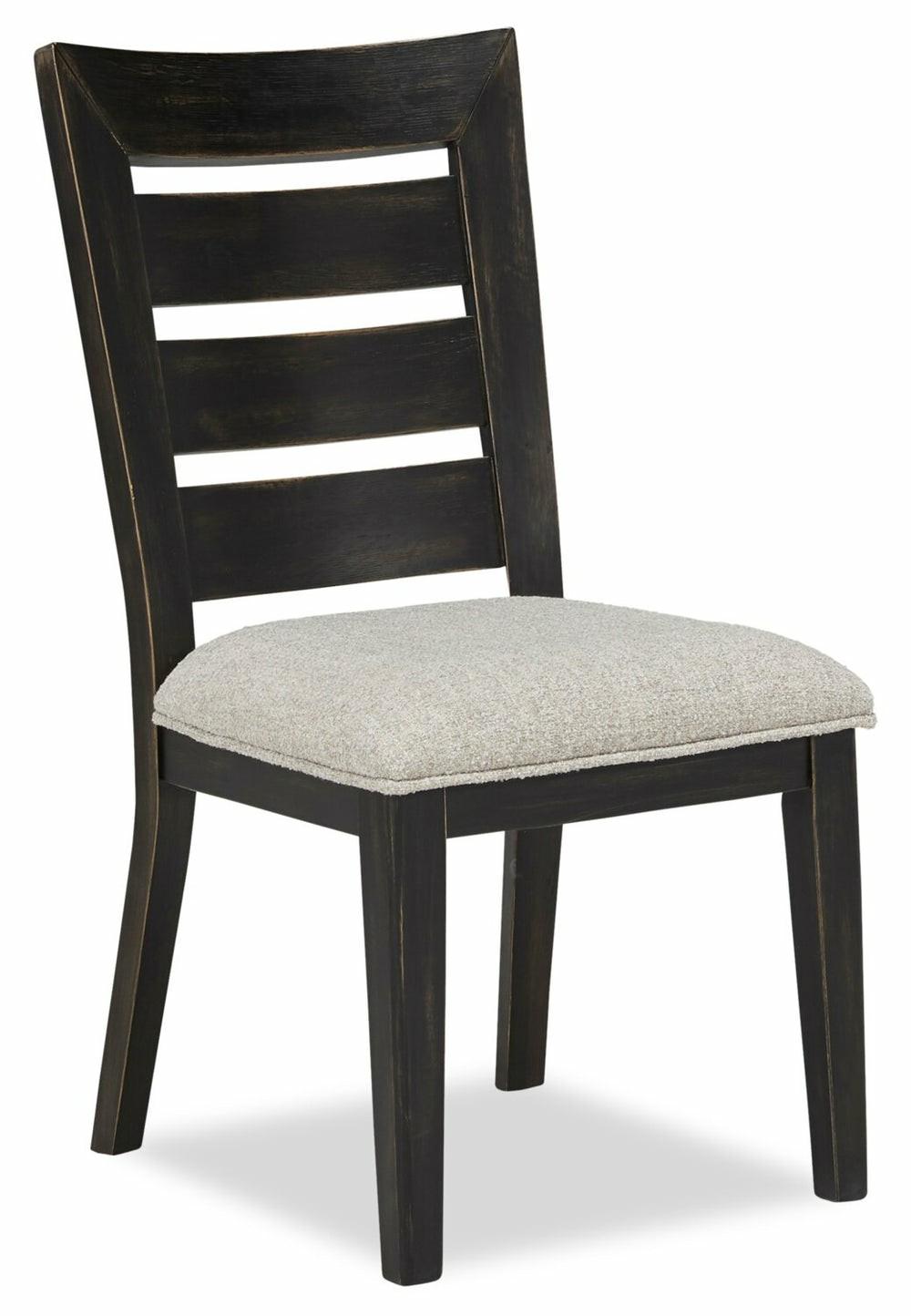 Logan Dining Chair With Polyester Fabric, Ladder-Back – Black Dining Chairs