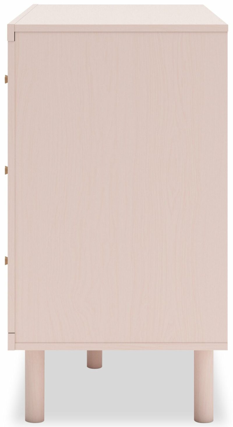 Lola 6-Drawer Dresser, 50.63″W – Blush Bedroom