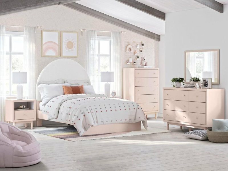 Lola Bedroom Dresser Mirror, Attachable, Wall Hanging – Blush Bedroom