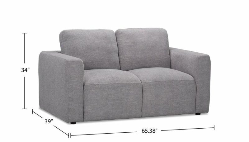 Lotus Chenille Loveseat – Charcoal Furniture