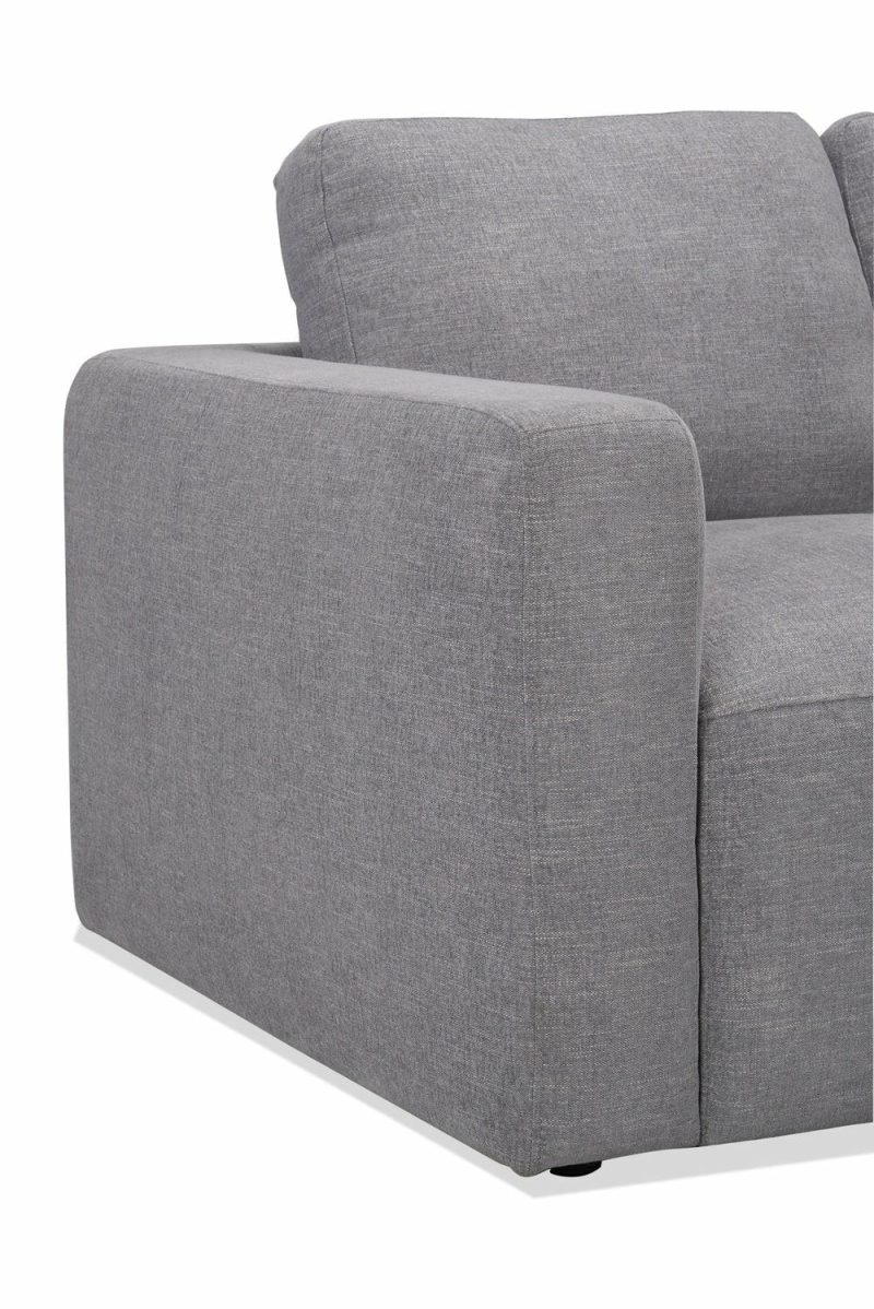 Lotus Chenille Loveseat – Charcoal Furniture