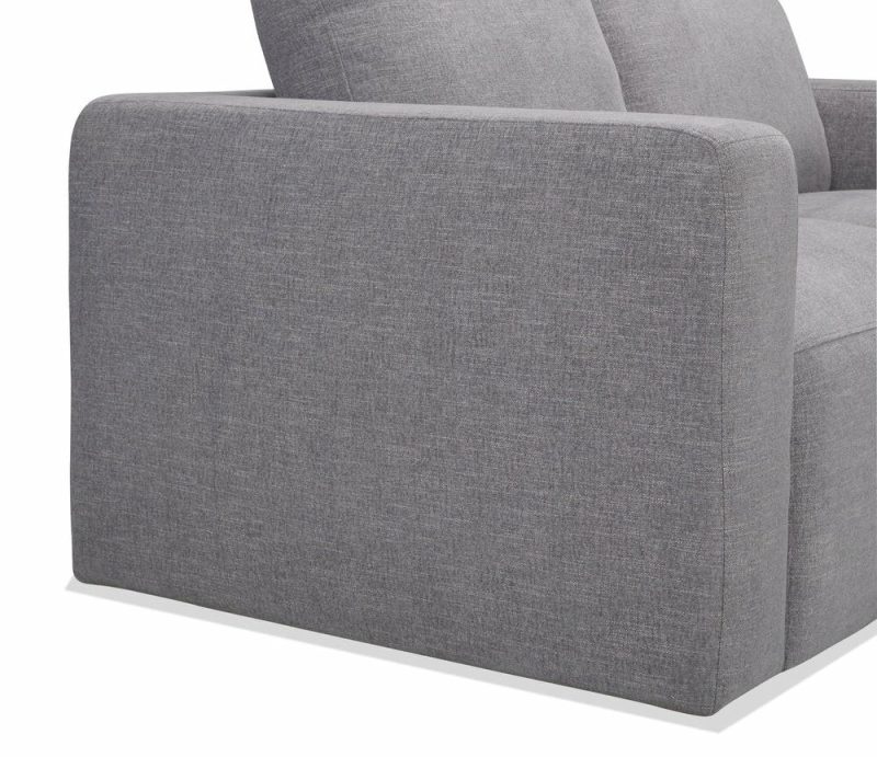 Lotus Chenille Loveseat – Charcoal Furniture