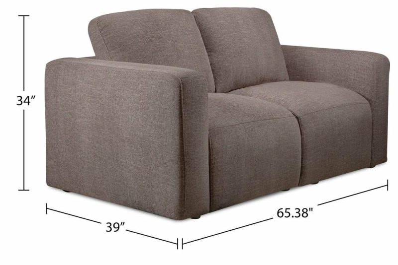 Lotus Chenille Loveseat – Coffee Furniture