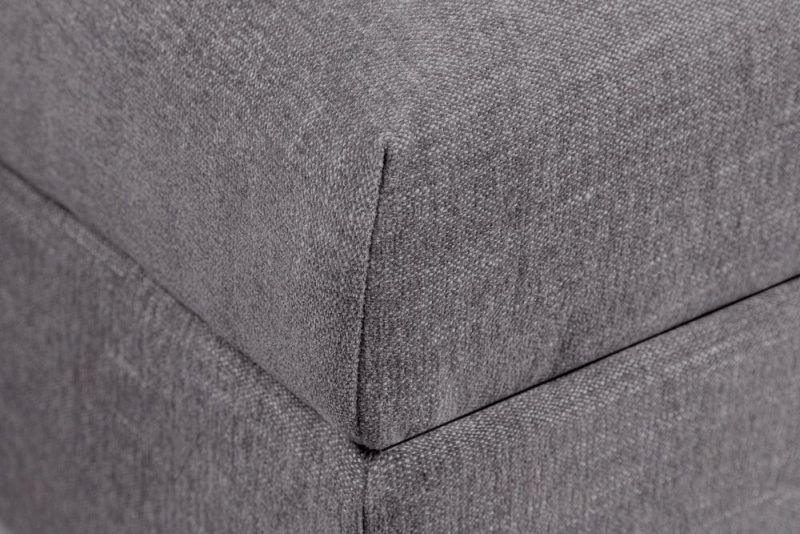 Lotus Chenille Ottoman – Charcoal Furniture