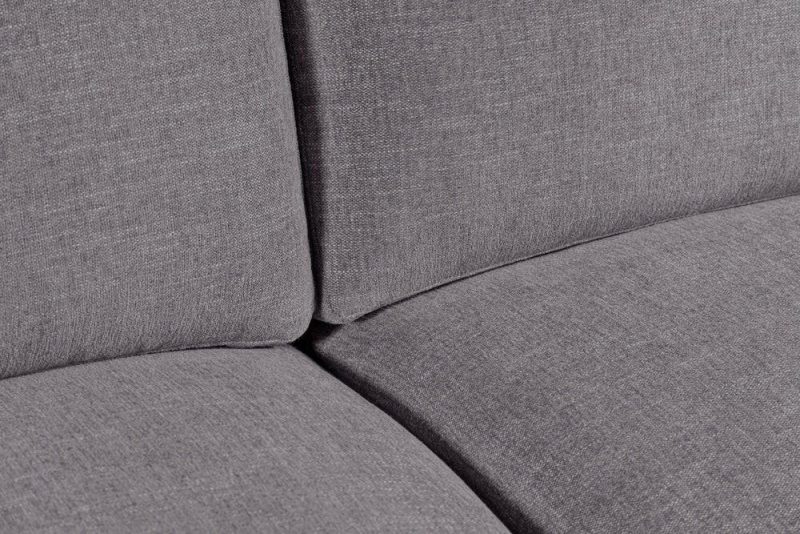 Lotus Modular 89″ Charcoal Grey Chenille Fabric Sofa With Feather Down Cushions Furniture