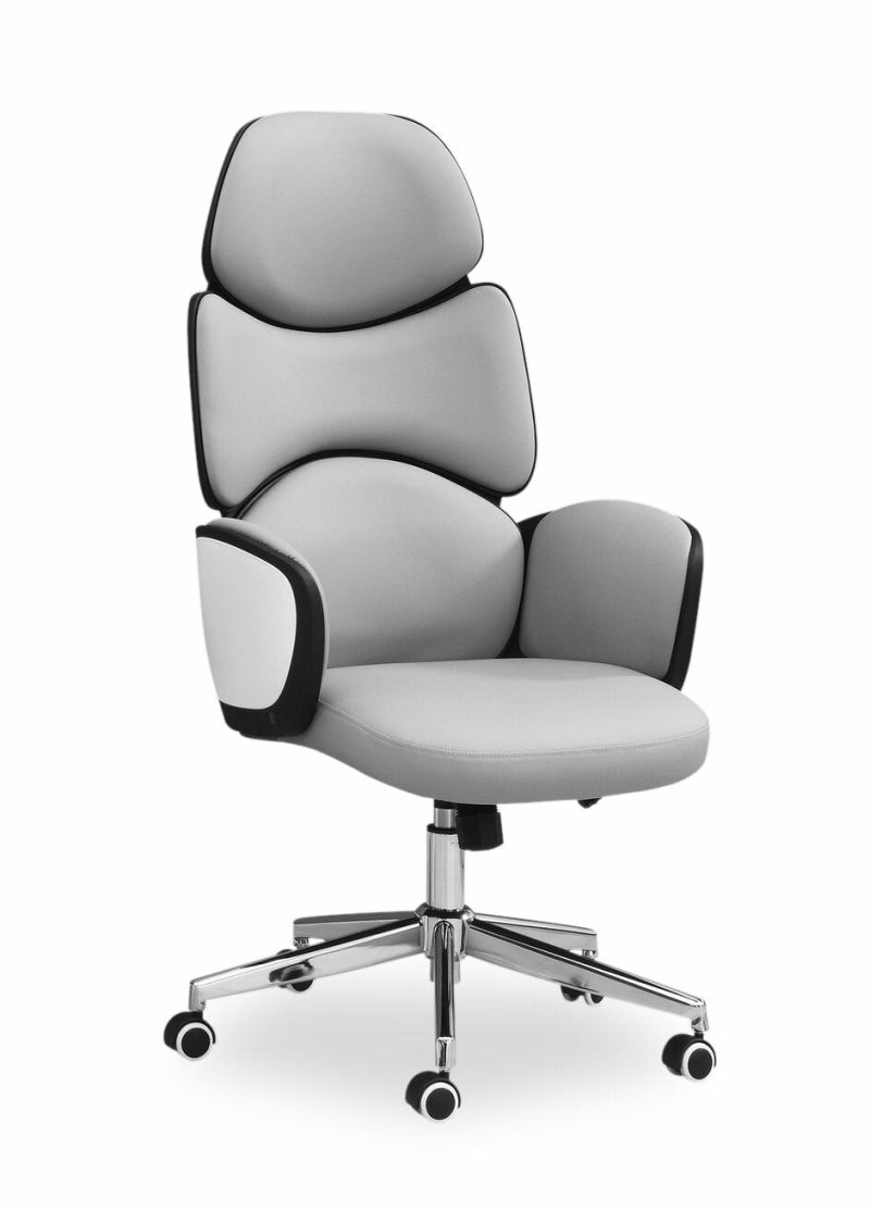 Maren 25″ Executive Office Chair – Grey & White Chairs