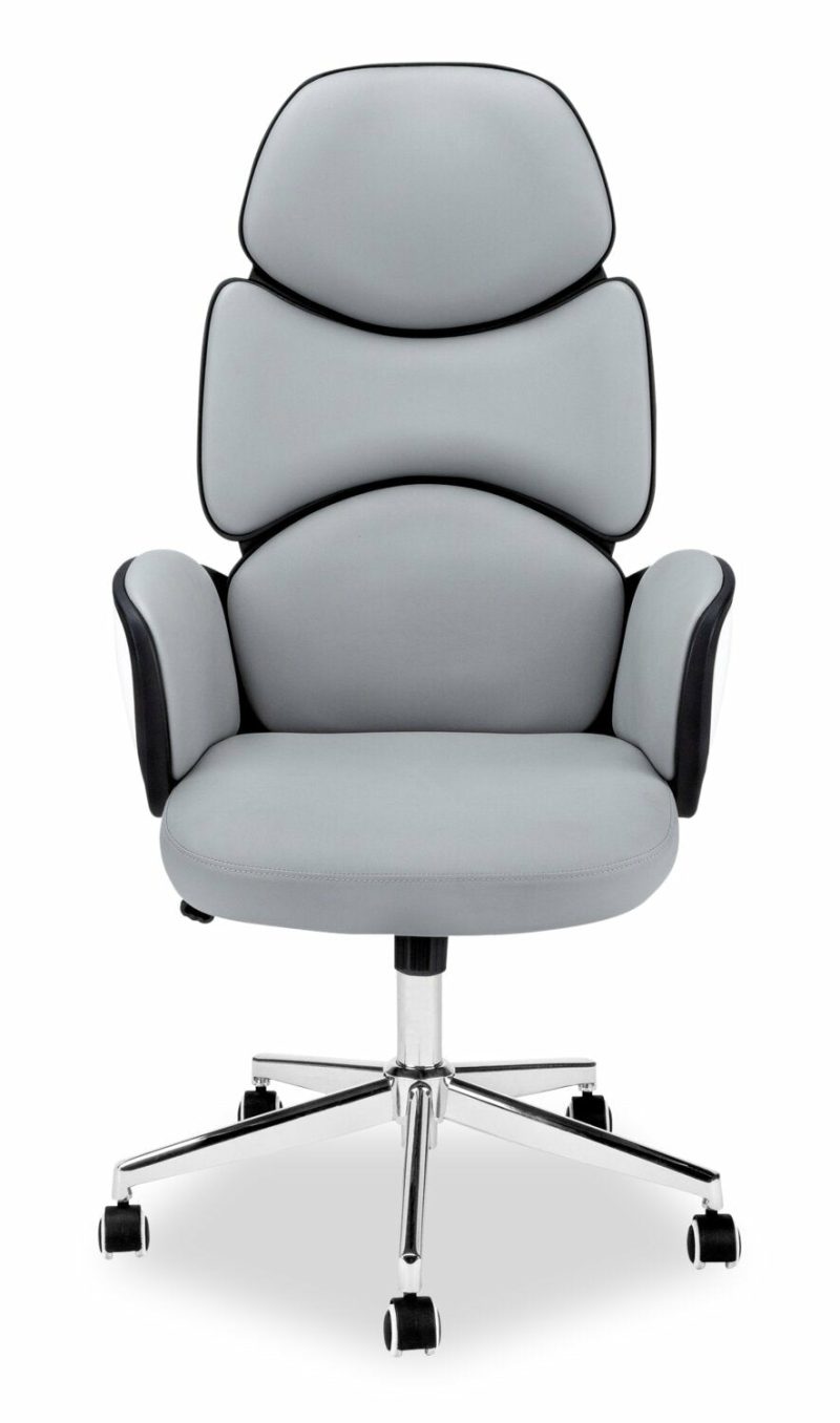 Maren 25″ Executive Office Chair – Grey & White Chairs