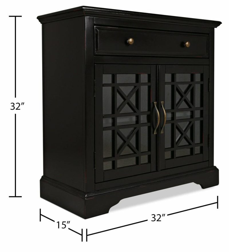 Marseille 32″ Accent Cabinet With Drawer – Black Buffets, Servers And Cabinets