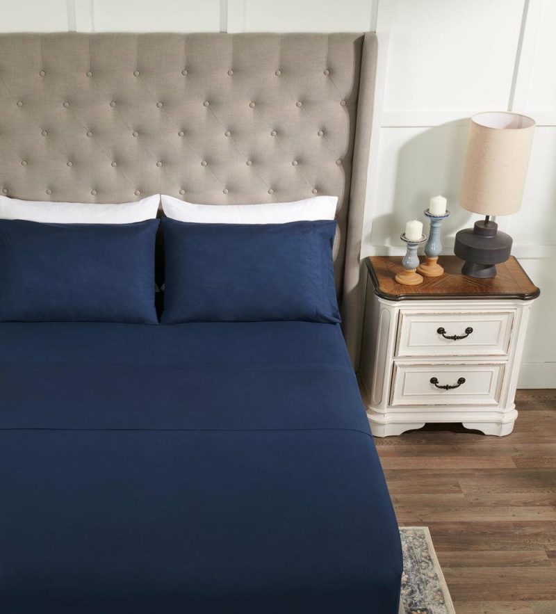 Masterguard® Ultra Advanced 4-Piece Full Sheet Set – Navy Bedding