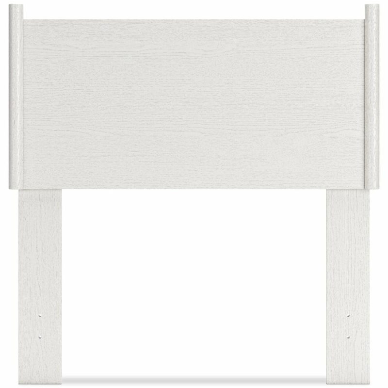 Mavi Panel Headboard With 2-Sided Fabric & Vegan Leather Cushion For Kids, White – Twin Size Bedroom