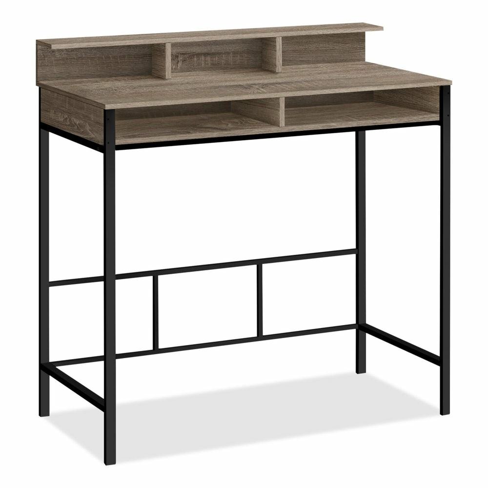 Melissa 47.25″ St&Ing Desk With Cubbies – Dark Taupe Desks