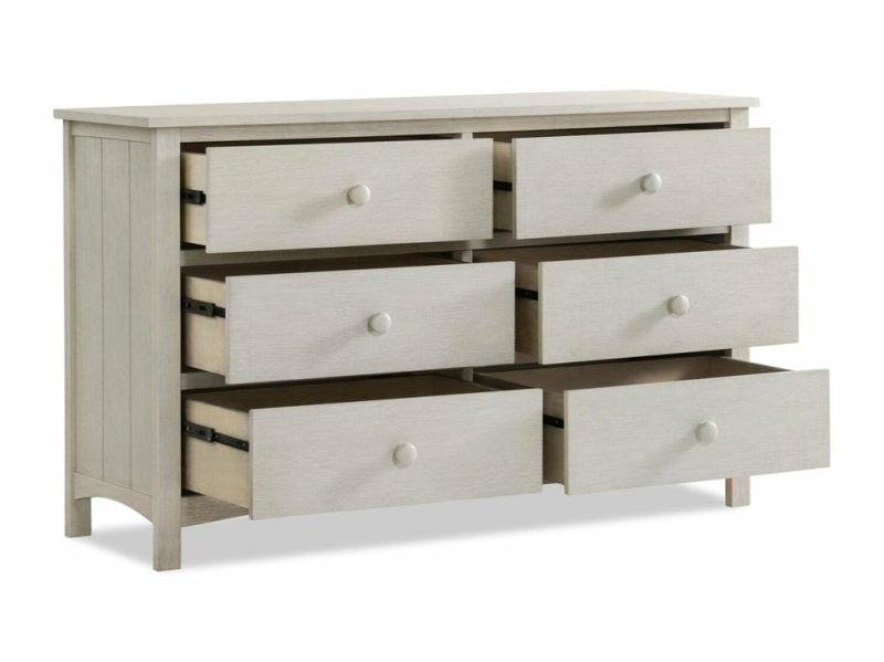 Midland 6-Drawer Dresser, 56″W – White Bedroom