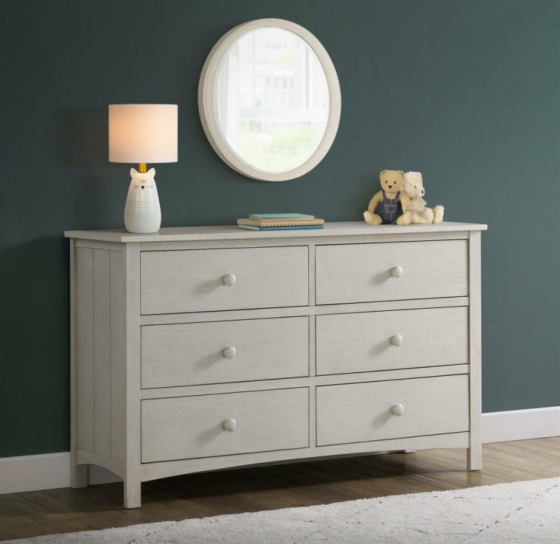 Midland 6-Drawer Dresser, 56″W – White Bedroom