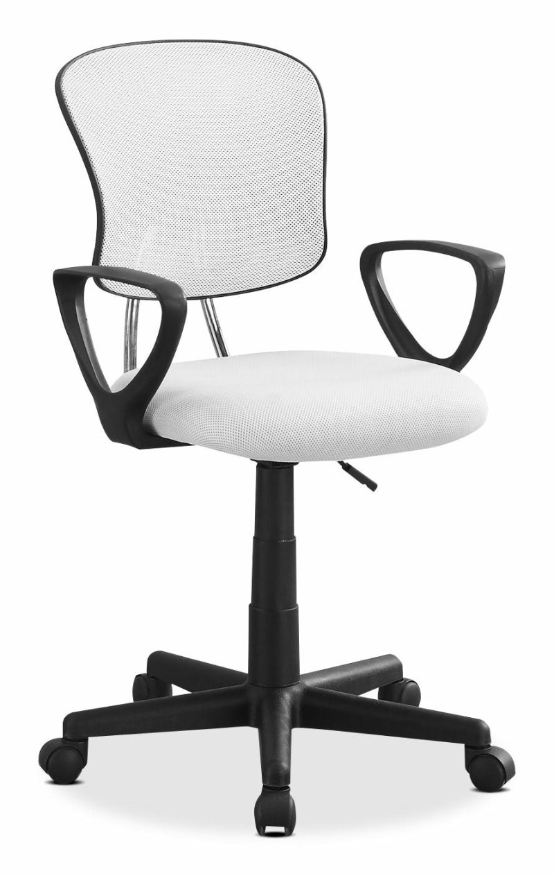 Mika 21″ Office Chair – White & Black Chairs